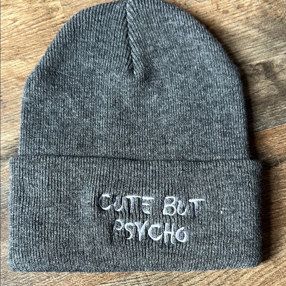 Gray “Cute But Psycho” Beanie